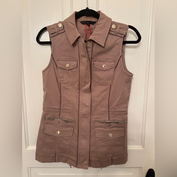 White House Black Market Tan Utility Vest 2 - Picture 2 of 8